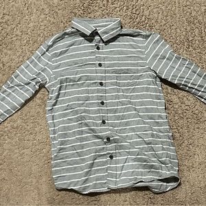 Cat & Jack Gray Stripped Button Down